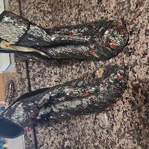 Sequin Multicolor Christian Louboutin Boots